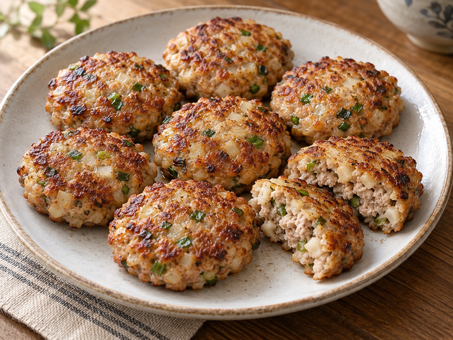香煎莲藕肉饼