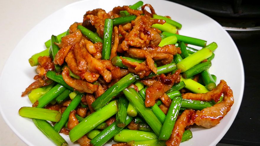 蒜苔炒肉